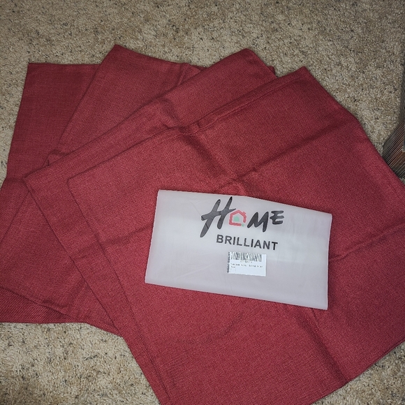 Burgundy Burlap Pillow Cover (Set of 4) - Picture 2 of 4